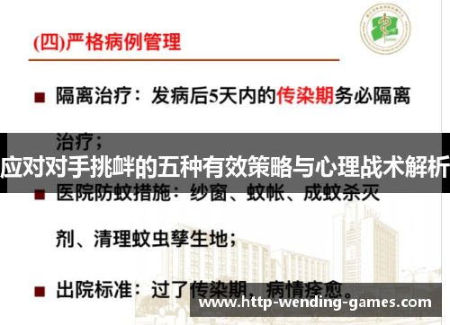 应对对手挑衅的五种有效策略与心理战术解析