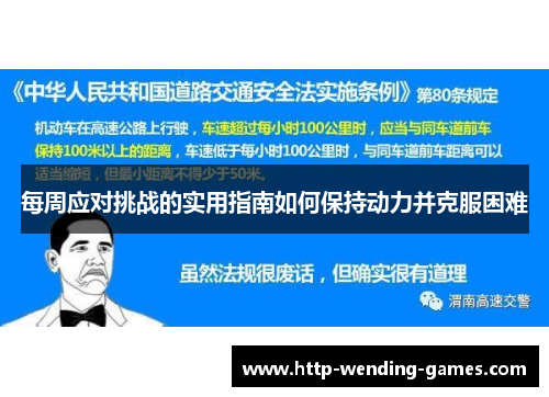 每周应对挑战的实用指南如何保持动力并克服困难