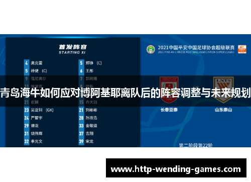 青岛海牛如何应对博阿基耶离队后的阵容调整与未来规划